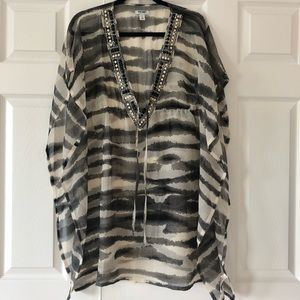 Old Navy Animal Print V-Neck Cover Up size S/P